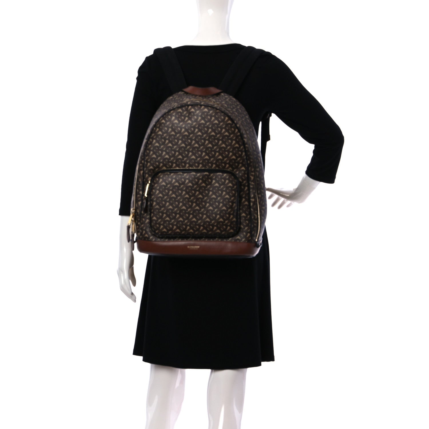 Burberry E-Canvas Monogram Rocco Backpack Bridle Brown 2 of 16