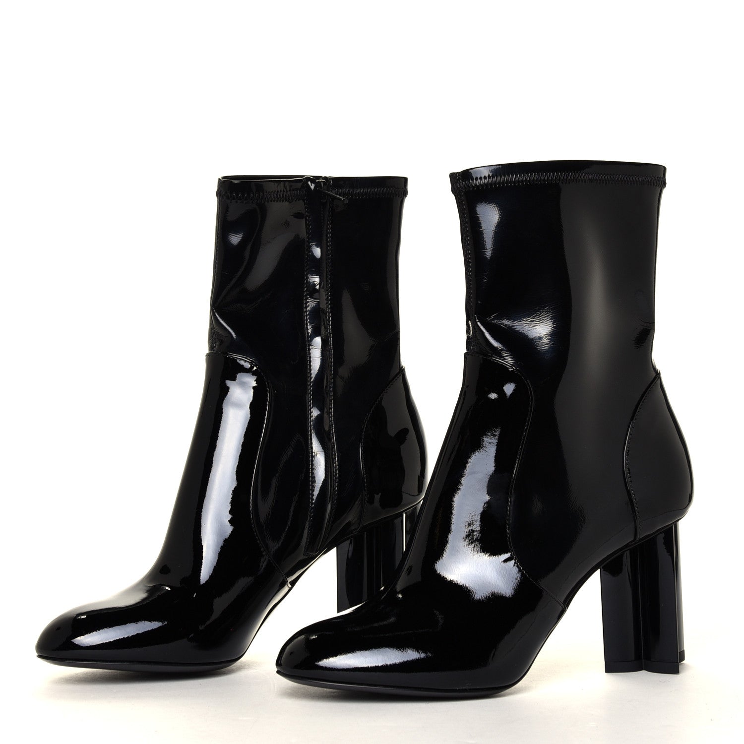 Louis Vuitton Patent Uniformes Silhouette Ankle Boots 35.5 Black 6 of 12