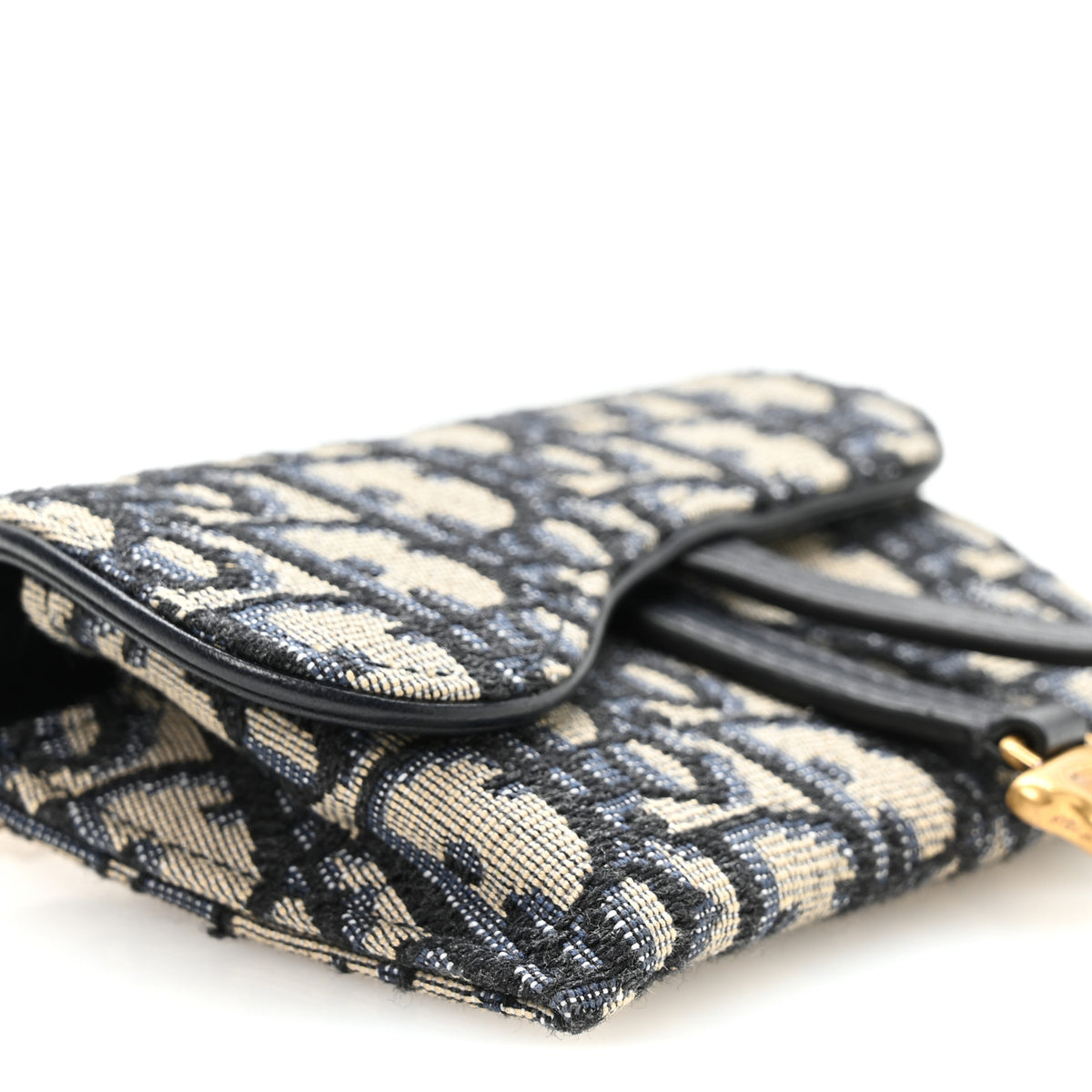 Oblique Nano Saddle Chain Pouch Blue