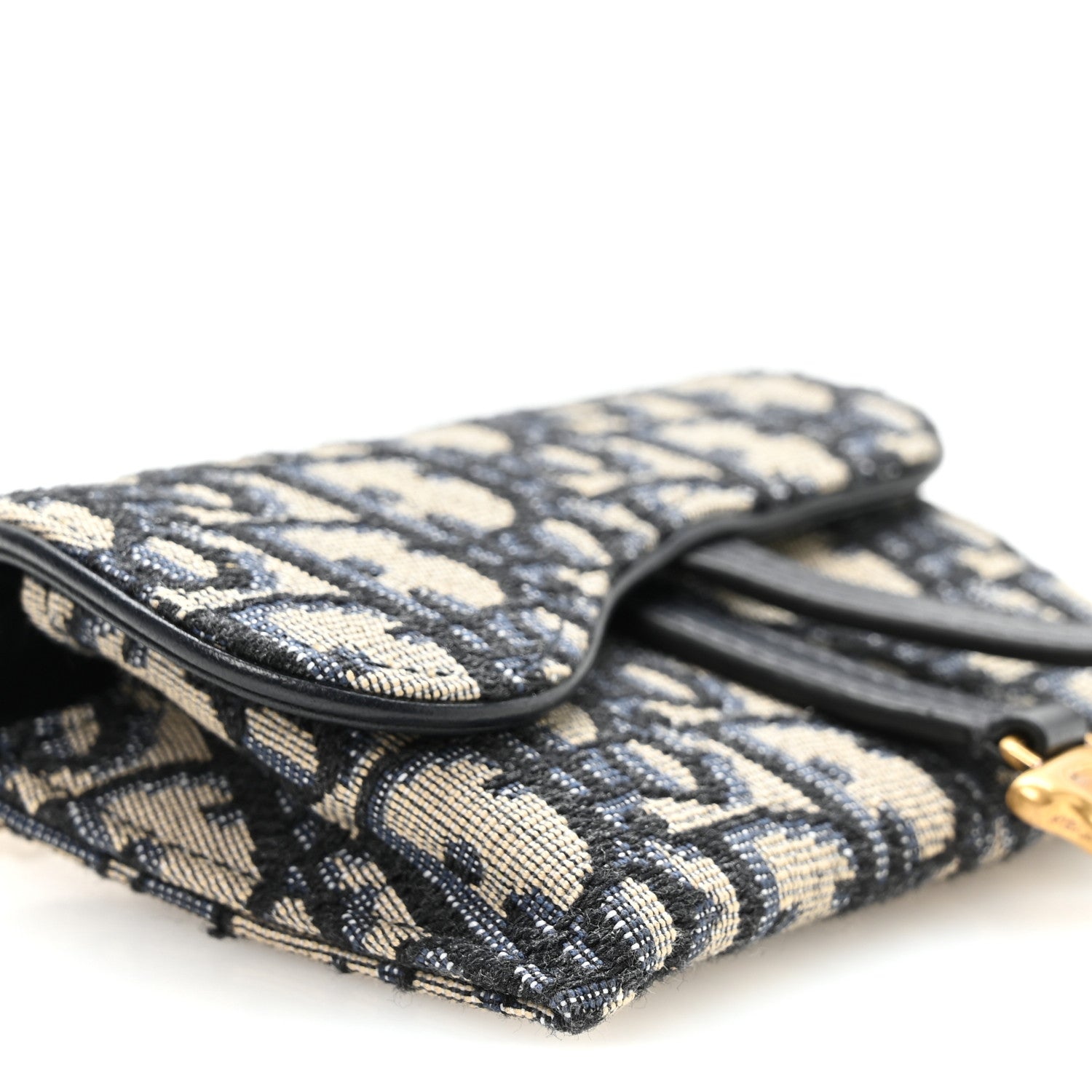 Christian Dior Oblique Nano Saddle Chain Pouch Blue 9 of 11