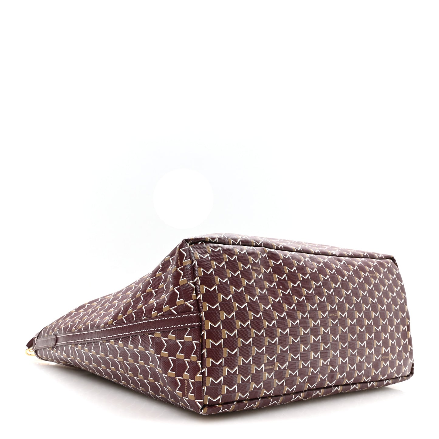 Calfskin Canvas M Hobo Bag Burgundy