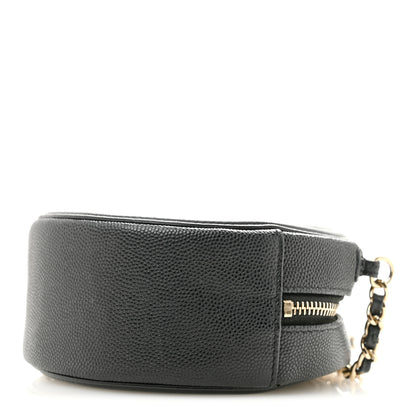 Chanel Caviar Quilted Round Filigree Crossbody Black 10 of 13