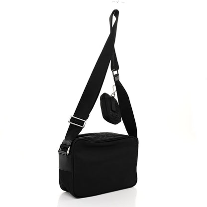 Prada Re-Nylon Vela Saffiano Pocket Double Zip Shoulder Bag Black 3 of 11