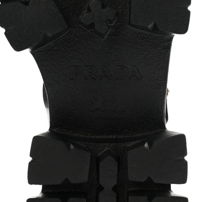 Prada Foam Rubber Triangle Logo Monolith 55mm Cage Sandals 39 Black 36 Black 7 of 10