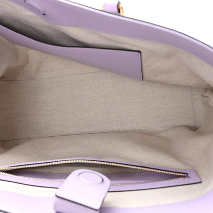 Gucci Monogram Jumbo GG Textured Dollar Calfskin Medium Ophidia Shopping Tote Beige Lapis 5 of 9