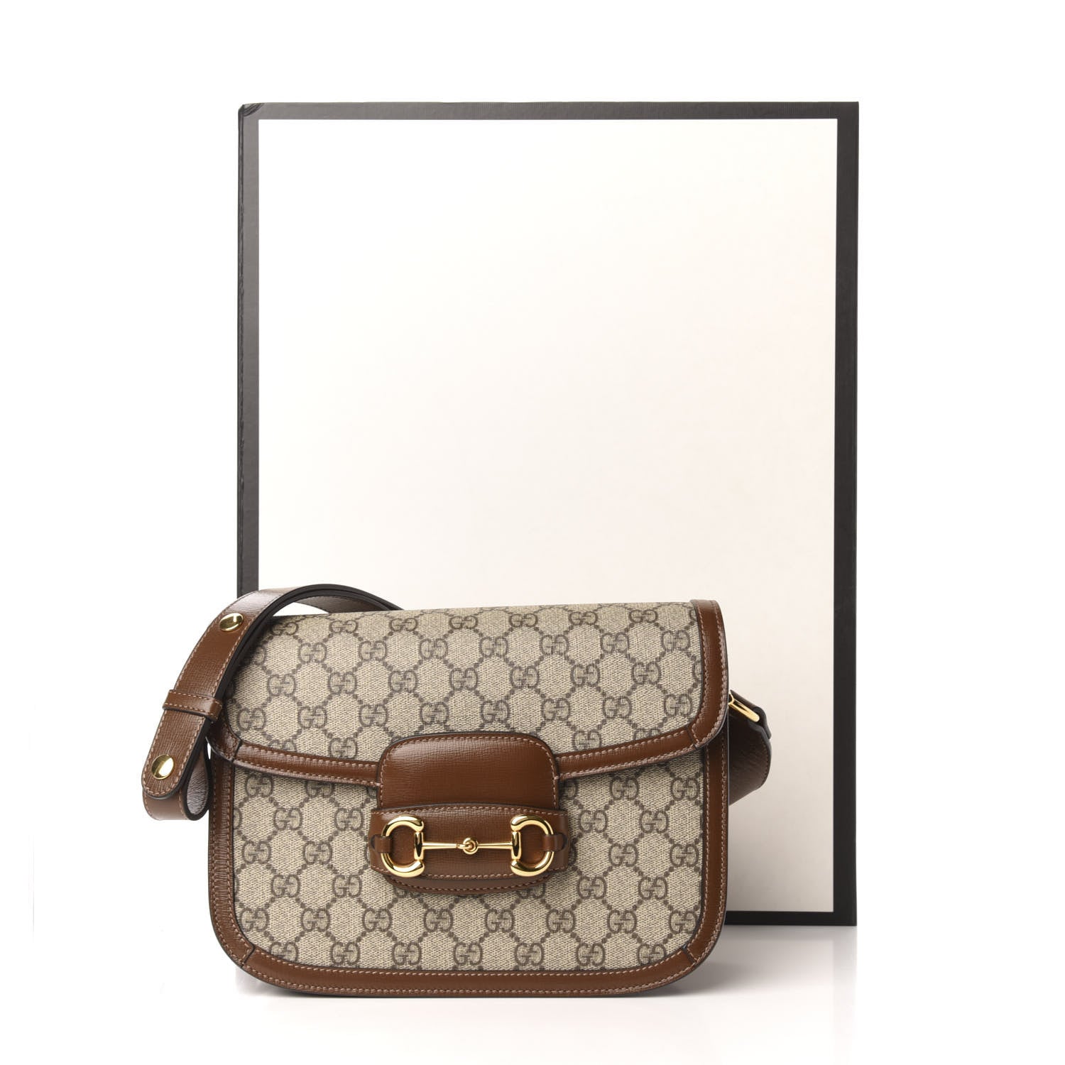 Gucci GG Supreme Monogram Horsebit 1955 Shoulder Bag Beige Brown Sugar 13 of 13