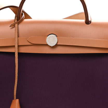Hermes Toile Vache Hunter Herbag Zip 31 PM Cassis Fauve 8 of 11