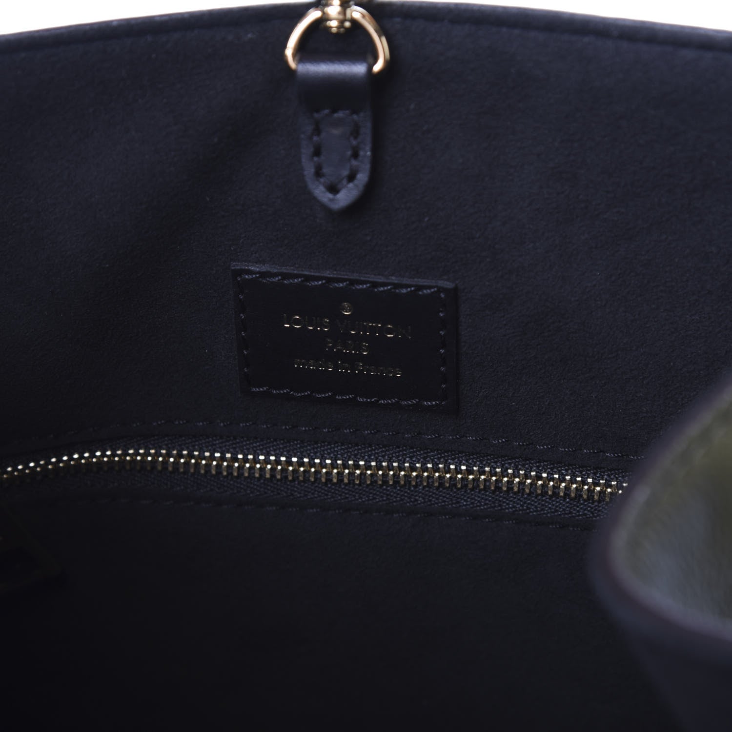 Louis Vuitton Calfskin Monogram Fold Tote MM Black Khaki Cream 10 of 17