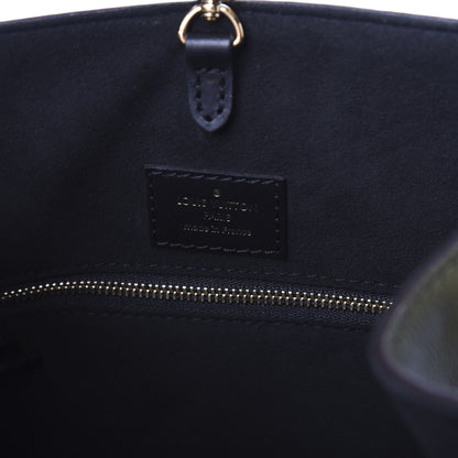 Louis Vuitton Calfskin Monogram Fold Tote MM Black Khaki Cream 10 of 17