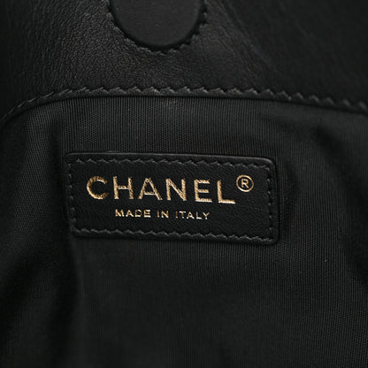 Chanel Calfskin Quilted Chain Flat Tote Black 6 of 11