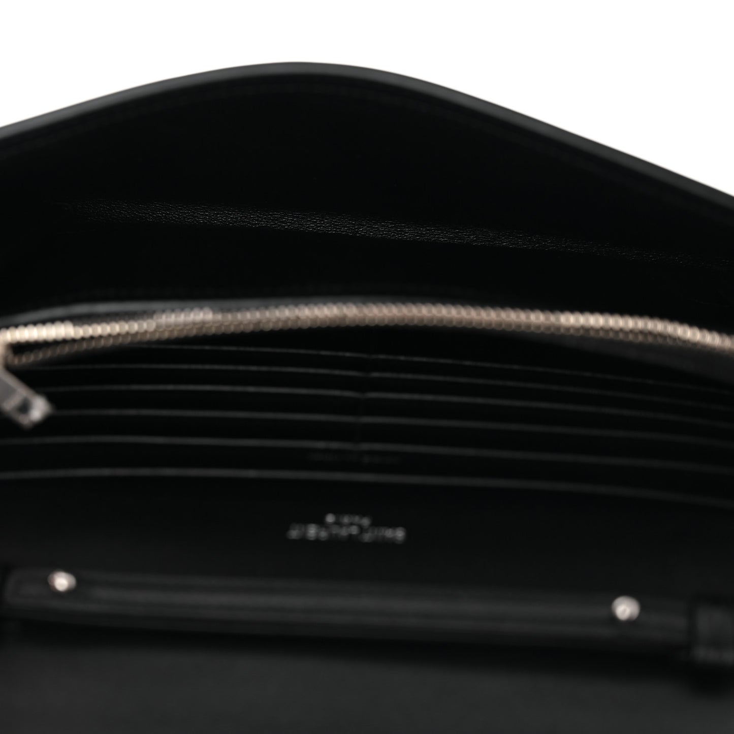 Glazed Calfskin Cassandre Wallet On Chain WOC Black