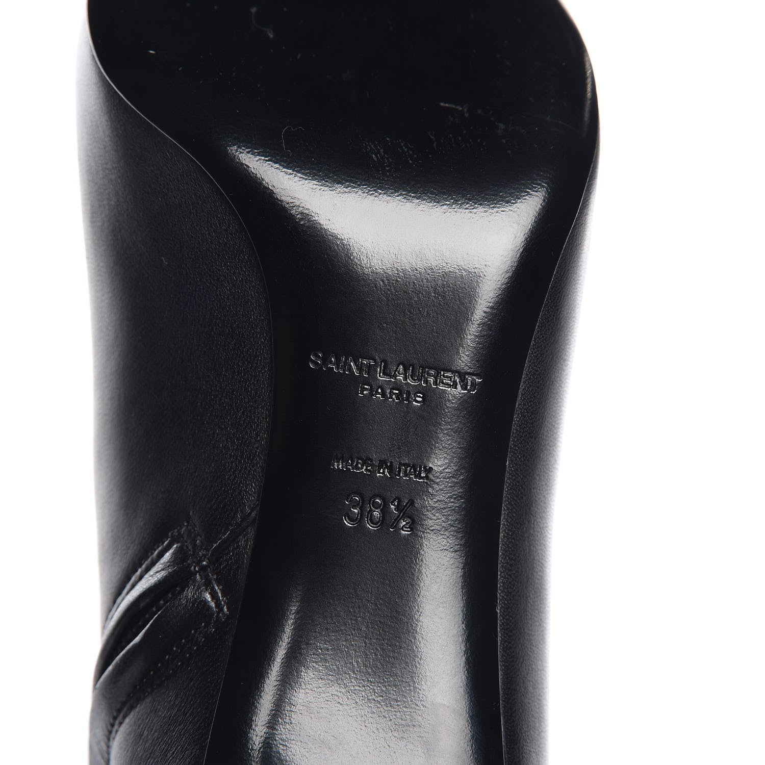 Saint Laurent Nappa Cap Toe Ankle Boots 38.5 Black 6 of 9