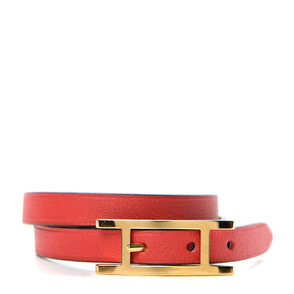 Hermes Swift Behapi Double Tour Bracelet T1 Rouge De Coeur Bleu Indigo 1 of 4