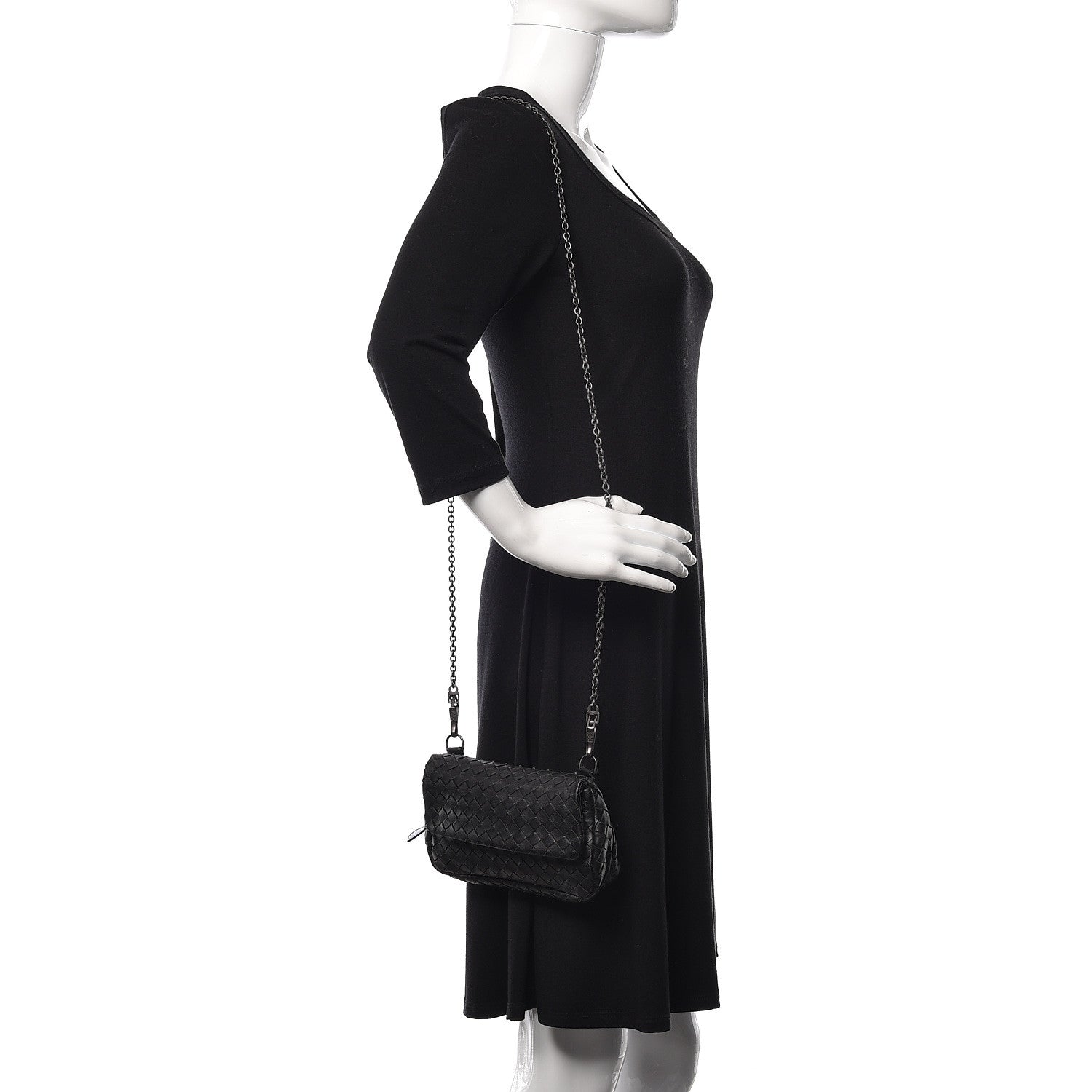 Bottega Veneta Nappa Intrecciato Small Chain Crossbody Black 2 of 10