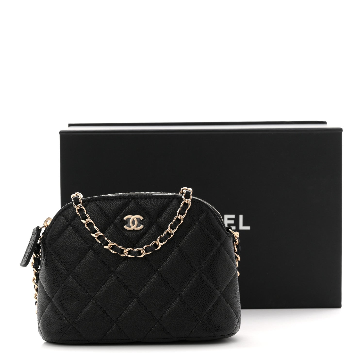 Chanel Caviar Quilted Classic Clutch With Chain Black 12 of 12