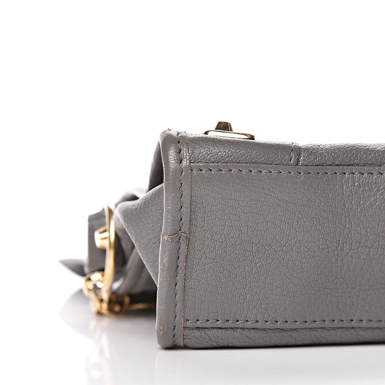 Balenciaga Chevre Gold Metallic Edge Hardware Mini City Gris Acier 9 of 11