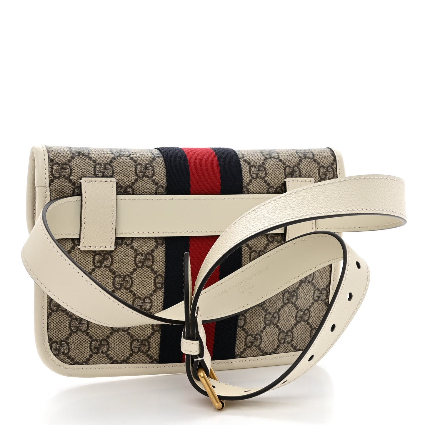 GG Supreme Monogram Web Small Ophidia Belt Bag 100 40 Beige Ebony White