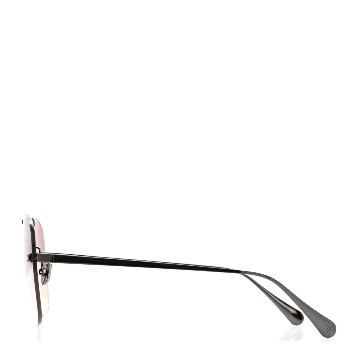 Chanel Titanium CC Pilot Aviator Sunglasses 4285-T Dark Grey 3 of 8