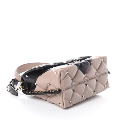 Valentino Garavani Nappa Medium Candystud Top Handle Bag Black Poudre 3 of 8
