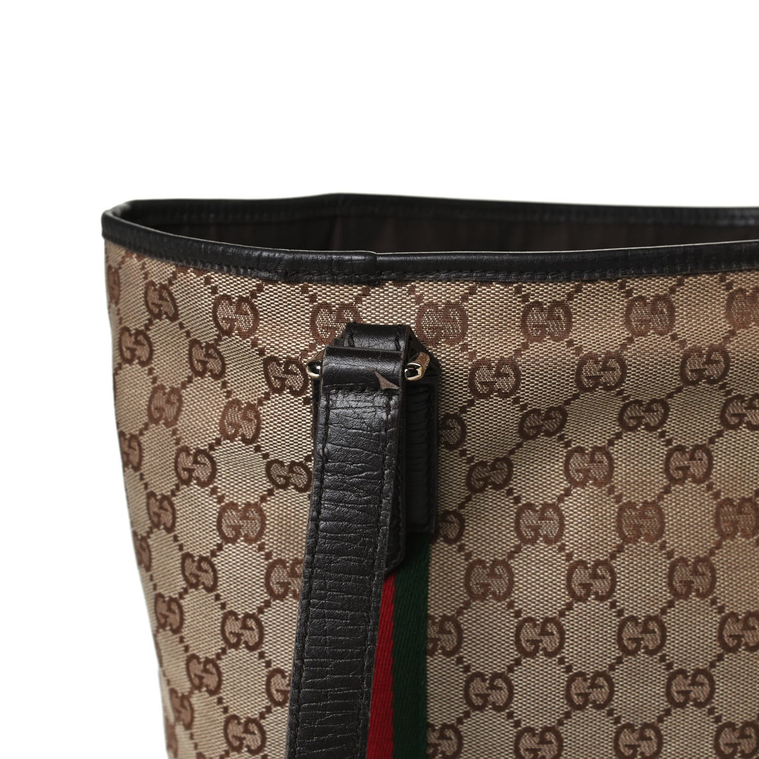 Gucci Monogram Medium Jolicoeur Tote Dark Brown 19 of 20