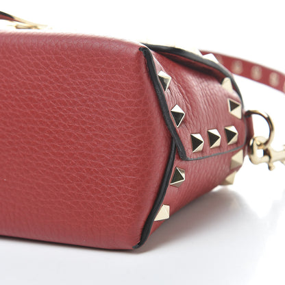Valentino Garavani Pebbled Calfskin Mini Rockstud Crossbody Bag Rosso Valentino 9 of 9