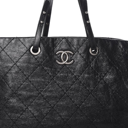 Chanel Glazed Calfskin Large On The Road Tote Black 9 of 17