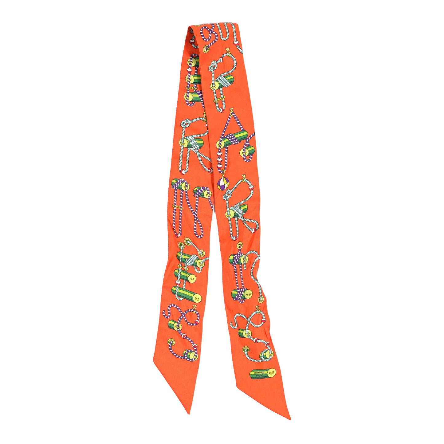 Silk Cordages Twilly Scarf Orange
