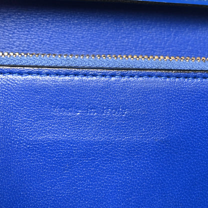 Celine Spazzolato Calfskin Medium Classic Box Flap Bag Royal Blue 7 of 10