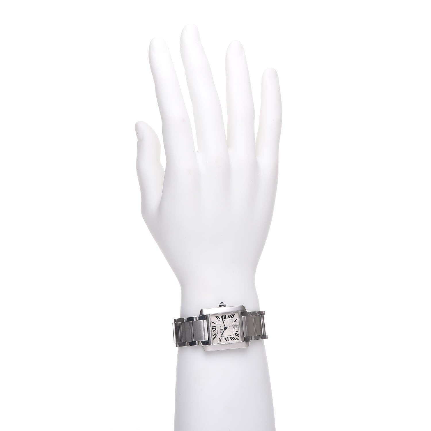 Cartier Stainless Steel 28mm Tank Francaise Automatic Watch 2 of 6