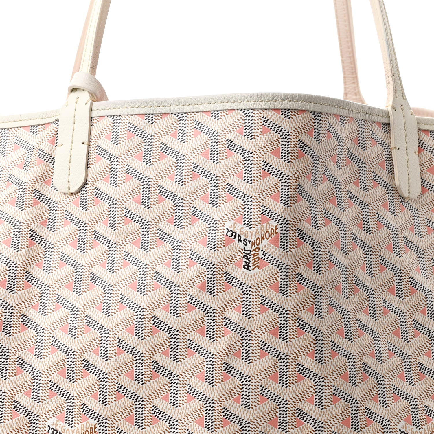 Goyard Goyardine Saint Louis Claire Voie GM White Pink 10 of 12