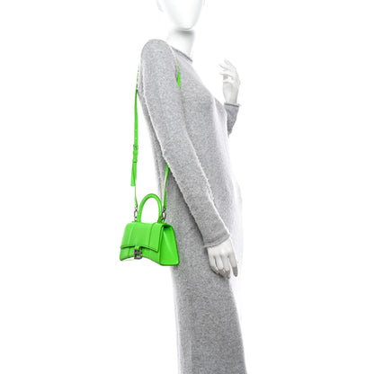 Balenciaga Shiny Box Calfskin Hourglass Top Handle Bag XS Fluo Green 2 of 12