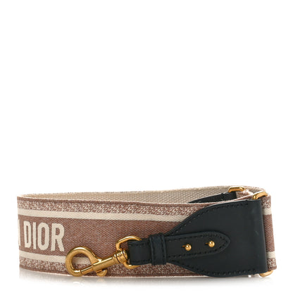 Christian Dior Canvas Embroidered Shoulder Strap Rose Des Vents 1 of 4