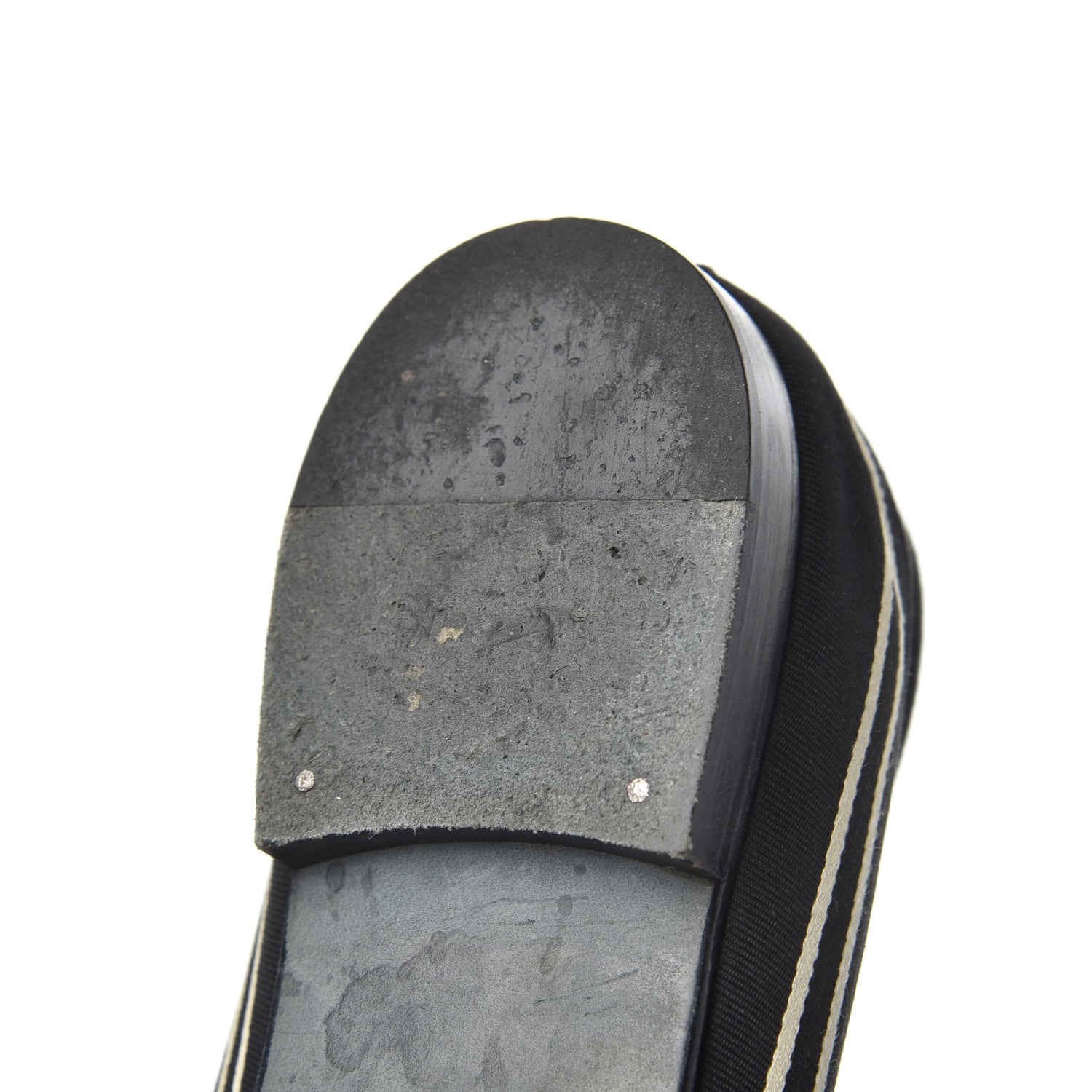 Chanel Fabric Grosgrain Cap Toe Ballerina Flats 39.5 Black 13 of 19