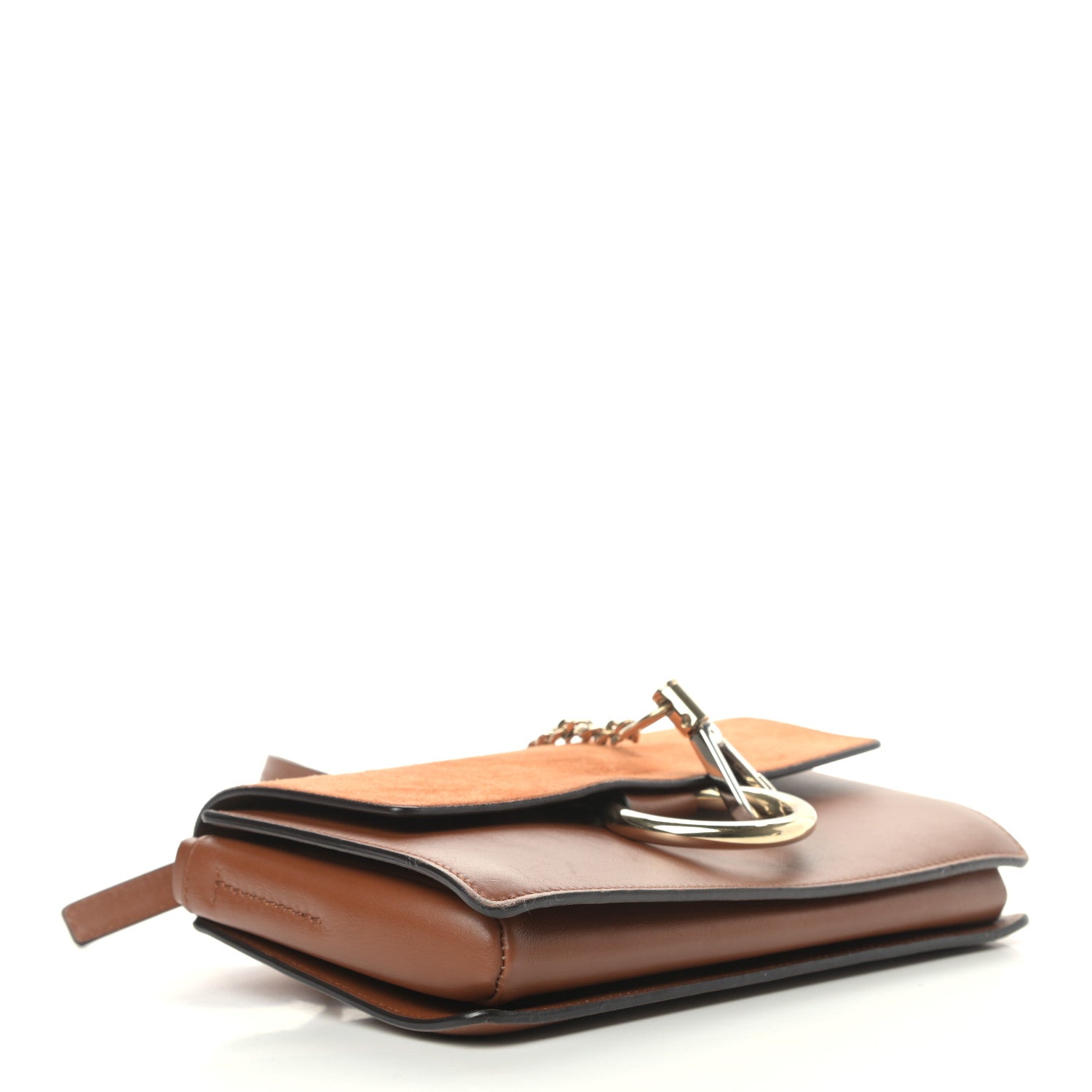 Chloe Suede Calfskin Small Faye Shoulder Bag Tobacco 4 of 13