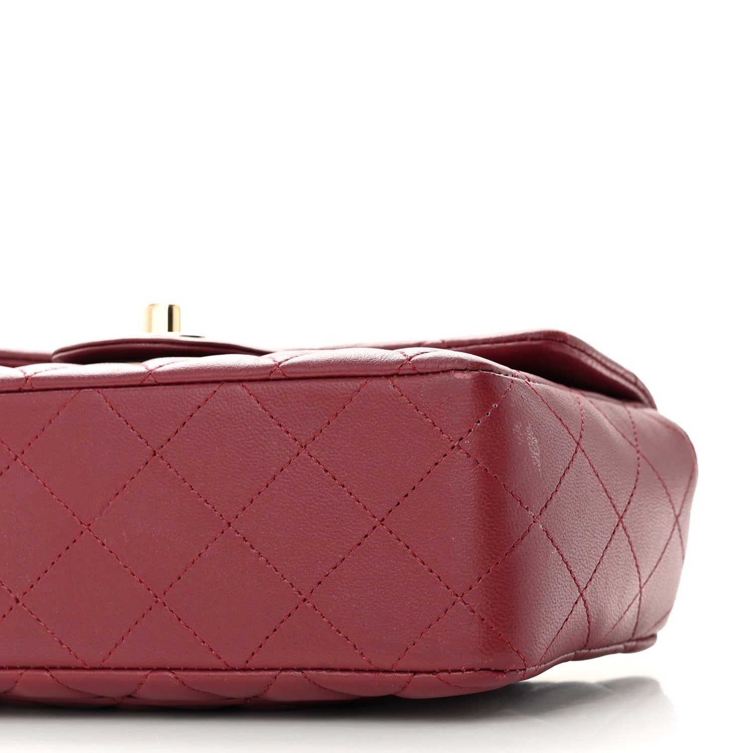 Chanel Lambskin Quilted Mini Rectangular Flap Burgundy 10 of 12