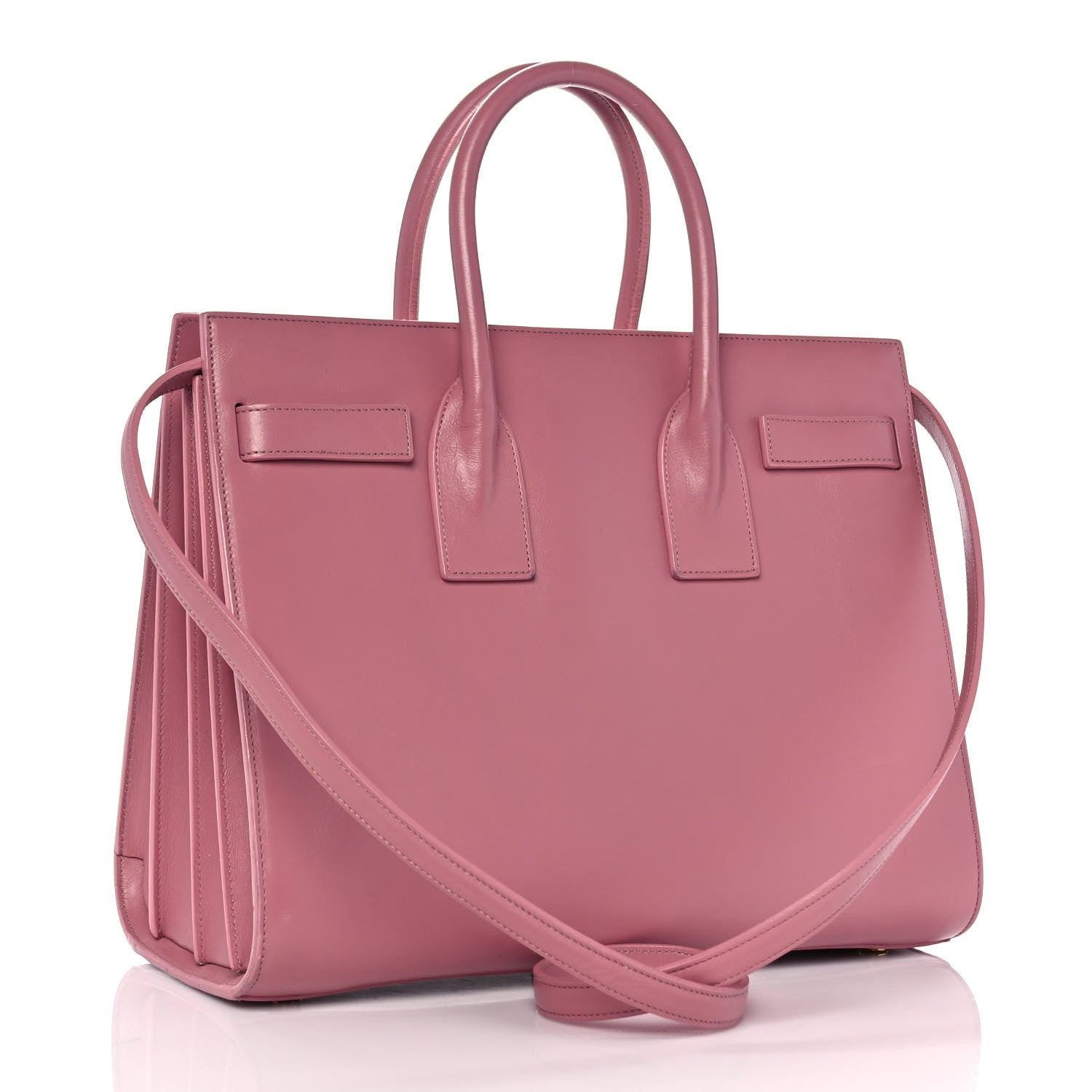 Saint Laurent Calfskin Small Sac De Jour Dark Rose 3 of 9