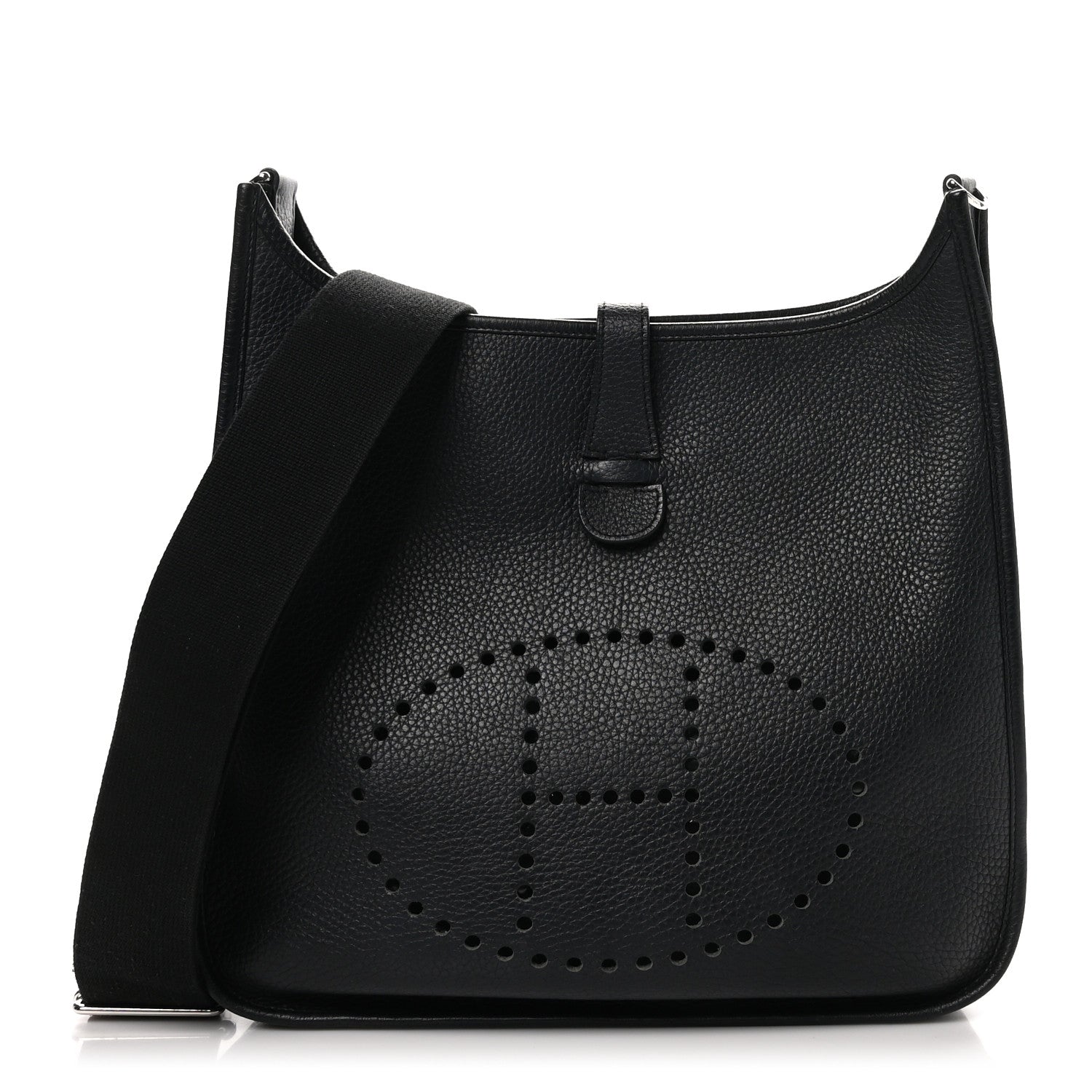 Hermes Taurillon Clemence EVELYNE III GM Black 1 of 10