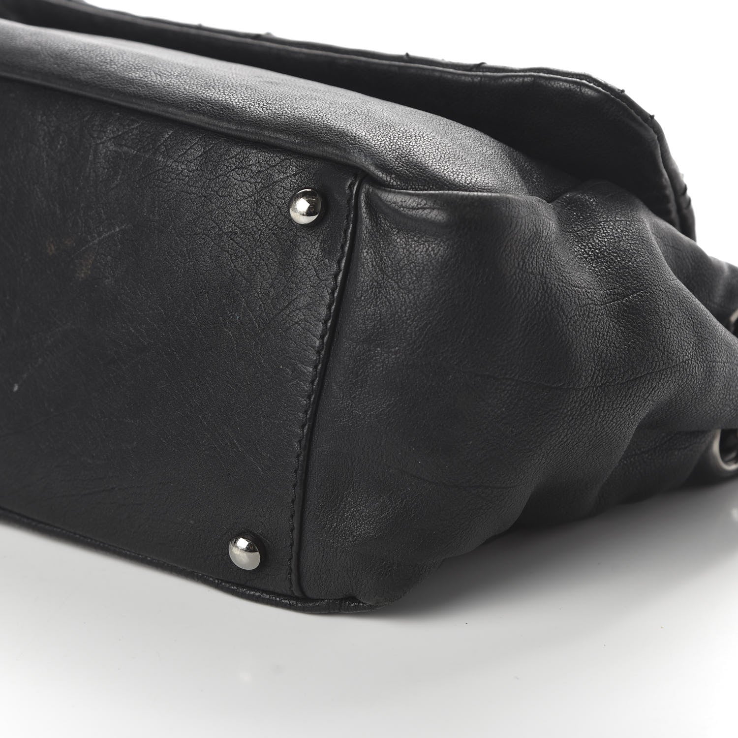 Chanel Calfskin Diamond Stitch Accordion Flap Black 7 of 10
