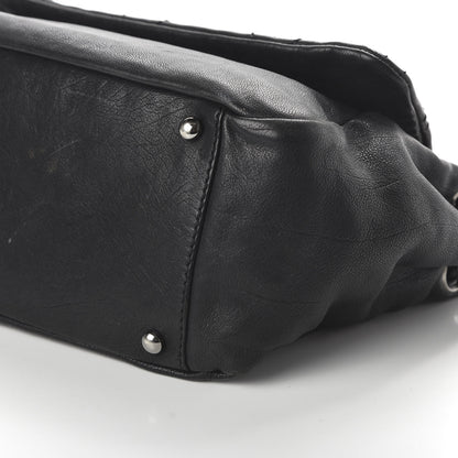 Chanel Calfskin Diamond Stitch Accordion Flap Black 7 of 10