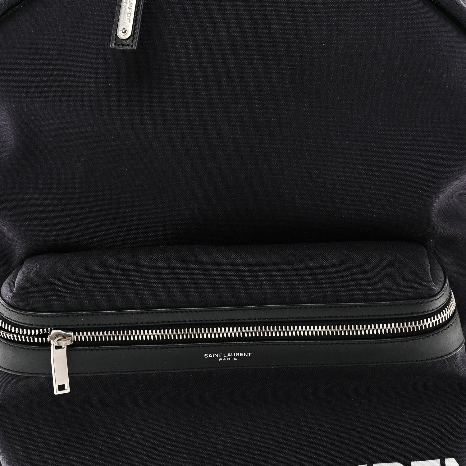 Saint Laurent Canvas Logo City Backpack Navy 7 of 9