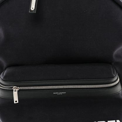 Saint Laurent Canvas Logo City Backpack Navy 7 of 9