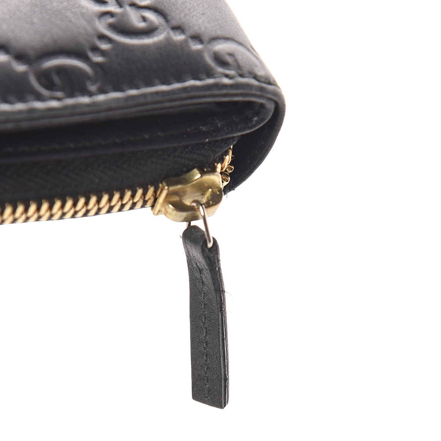 Guccissima Zip Around French Wallet Black