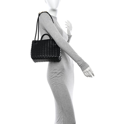 Bottega Veneta Nappa Intrecciato Small Andiamo Shoulder Bag Black 2 of 9