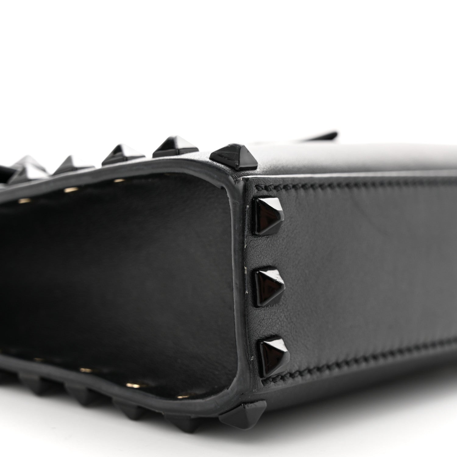 Valentino Garavani Vitello Monochrome Medium Rockstud Flip Lock Crossbody Bag Black 8 of 11