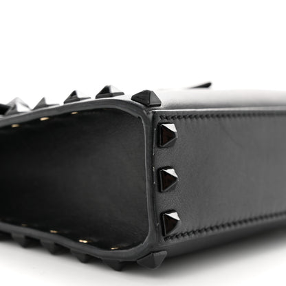 Valentino Garavani Vitello Monochrome Medium Rockstud Flip Lock Crossbody Bag Black 8 of 11