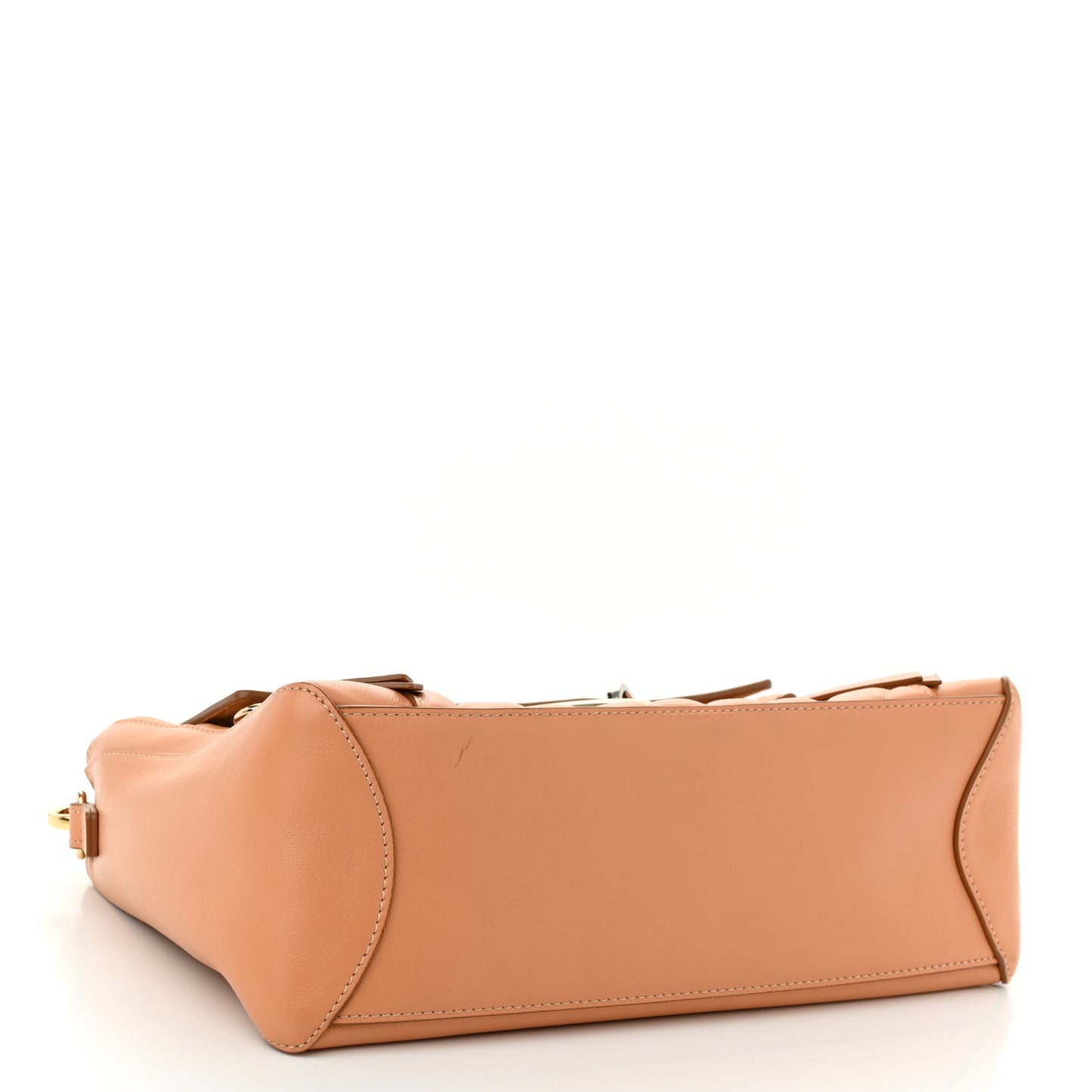 Smooth Calfskin Quilted Medium Faye Day Shoulder Bag Bleached Brown