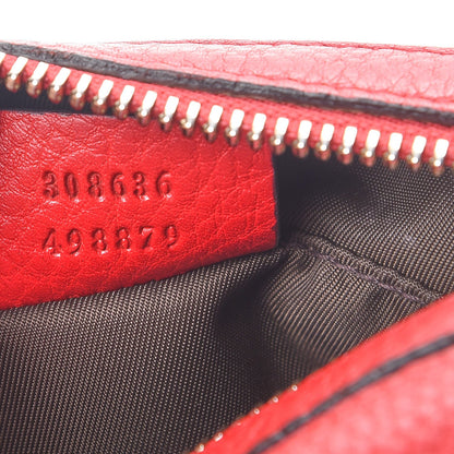 Gucci Pebbled Calfskin Medium Soho Cosmetic Case Red 7 of 10