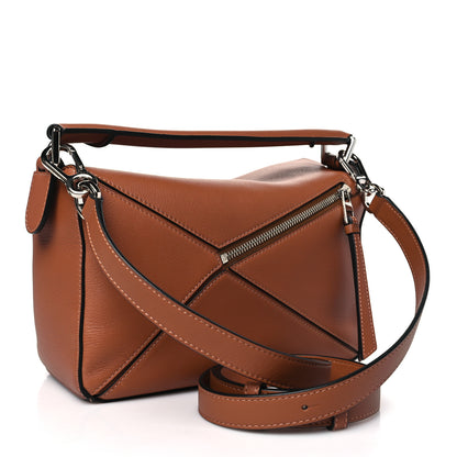 Loewe Grained Calfskin Small Puzzle Bag Tan 3 of 9