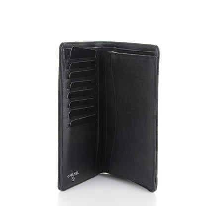 Chanel Lambskin Perforated Yen Wallet Black 5 of 8