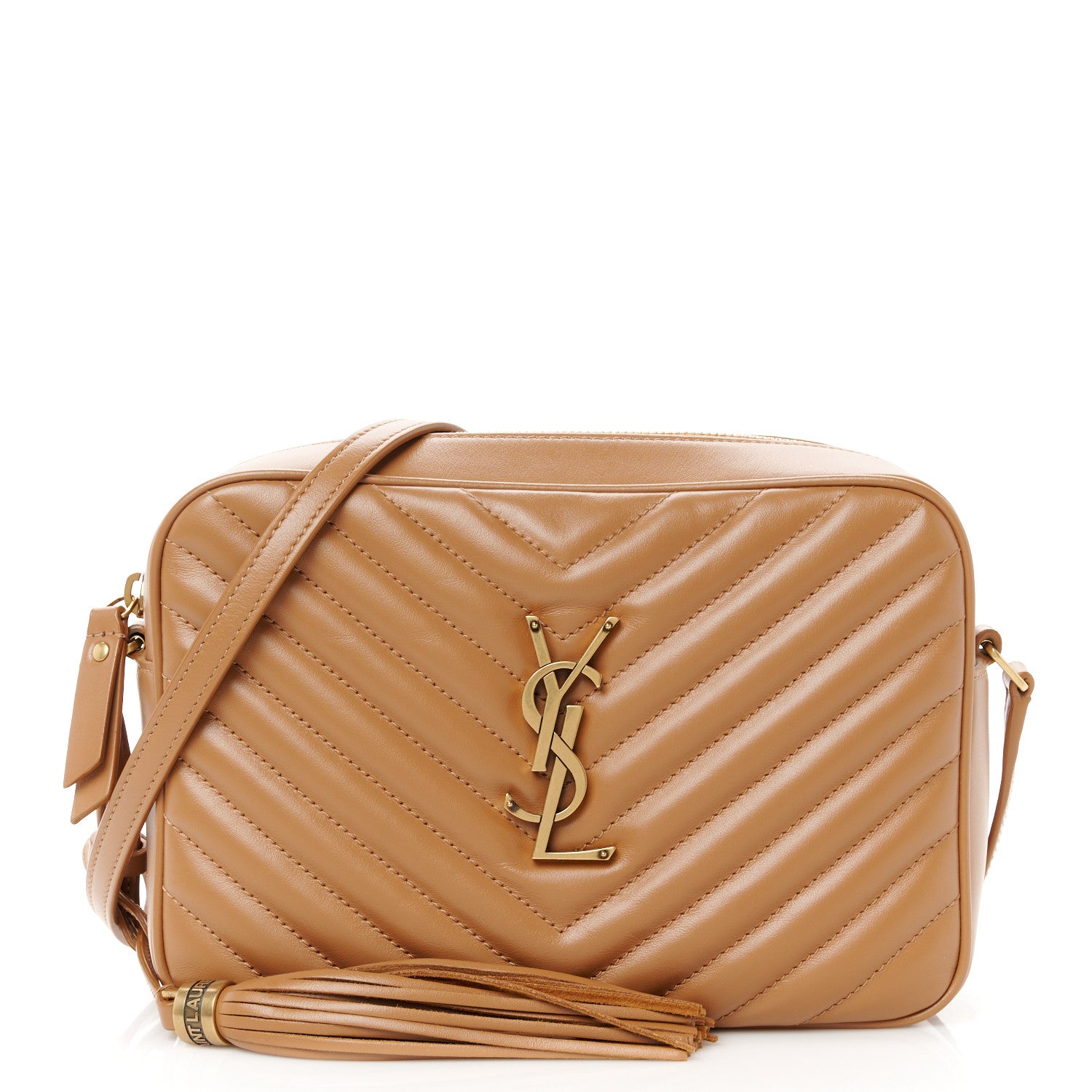 Saint Laurent Calfskin Matelasse Monogram Lou Camera Bag Cinnamon 1 of 11